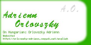 adrienn orlovszky business card